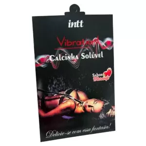 Calcinha Comestível Vibration Solúvel Morango INTT - Sex shop