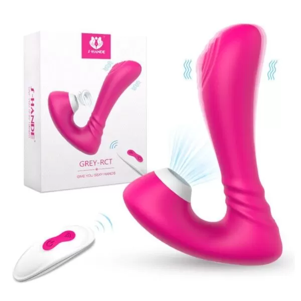 Vibrador Ponto G e Sugador de Clitóris - Grey Rct - S-Hande