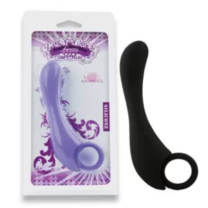 Plug anal em silicone com alça de segurança - Sexshop