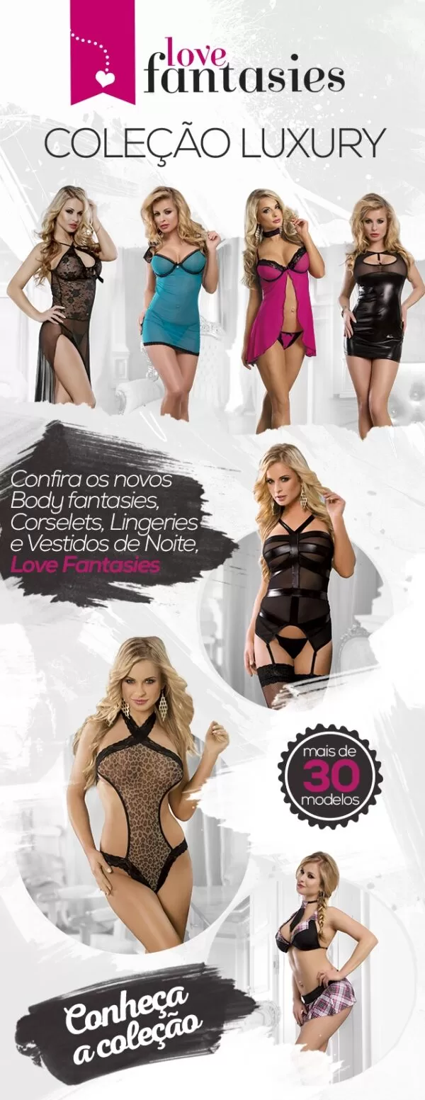Baby Doll Aberto Rosa + Calcinha Fio Dental + Gargantilha - Lingerie Sexy