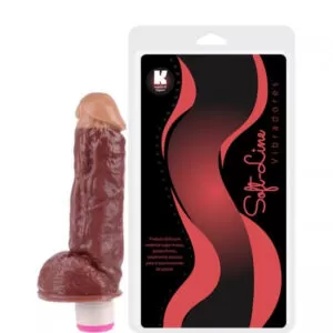 Pênis Realístico Grosso com vibrador 18,5x4,5cm Duas Cores - Sexshop