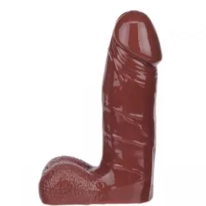 Pênis Macio e Realístico 15X4CM com escroto Marrom - Sexy shop