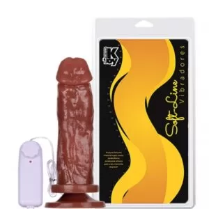 Sexshop - Pênis Realístico Grosso vibrador e ventosa Marrom