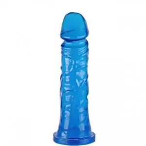 Pênis gostoso e macio Azul 18 x 3,8 cm - Sexshop