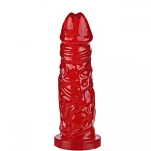 Pênis Consolo Realístico macio Vermelho 17,5 x 4 cm - Sexshop