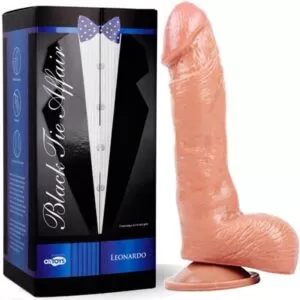 Pênis realístico de 18cm com escroto e ventosa - LEONARDO - X MYBOX - Sexshop