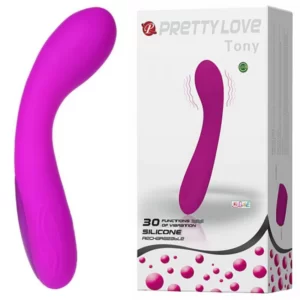 Vibrador Ponto G e Massageador Clitoriano Tony - Pretty Love