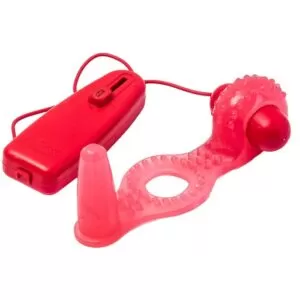 Anel Peniano Estimulador com Plug e vibrador HotFlowers - Sex shop