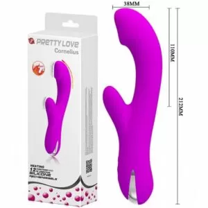 Vibrador e Estimulador com Aquecimento Recarregável - Cornelius - Pretty Love - Sexshop