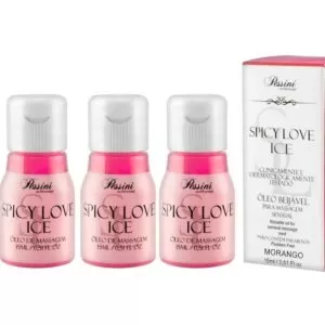 Kit 03 Gel Comestível Morango Spicy Love Ice 15ml Pessini - Sex shop