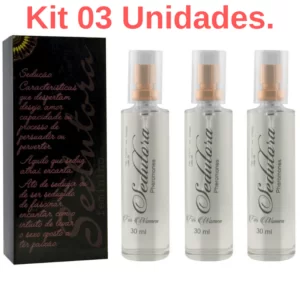 Kit 03 Sedutora Pheromones Feminino 30ml Garji - Sex shop