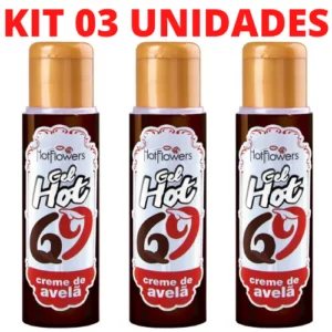 Kit 03 Gel Quente Aromatizante Creme Avela 35ml HotFlowers - Sexshop