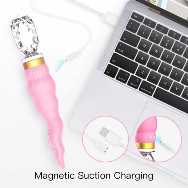 Vibrador Luxo simulador Língua Sexo Oral Recarregável em Puro Silicone - Sexshop