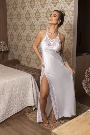 Camisola Branca LONGA SEM BOJO Garota Veneno - Sex shop