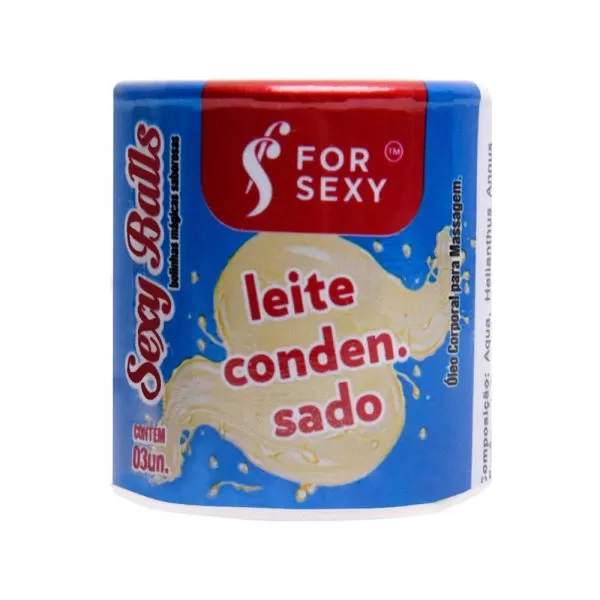 Bolinha Beijavel Sexy Ball Leite Condensado 03 Unidades