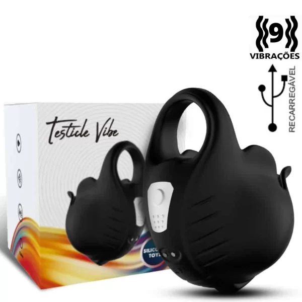 Anel Peniano Vibrador Estimulador de Escroto Recarregavel