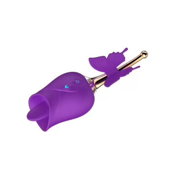 Vibrador Flor Com Língua Estimuladora de Clitóris Borboleta - Image 6