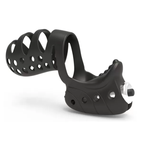 Anel Peniano Em Silicone Preto Com Vibrador No Escroto - Image 2