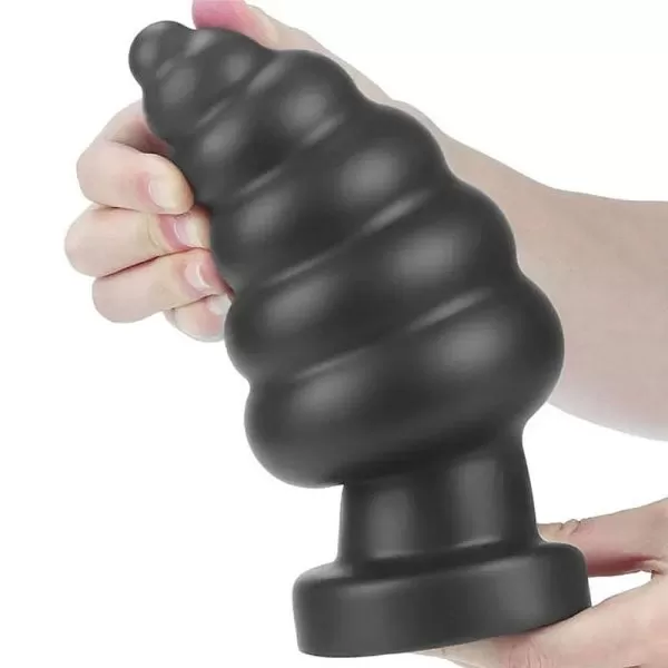 Plug Anal Grande e Grosso Macio Com Vibrador + Controle 18CM - Image 6