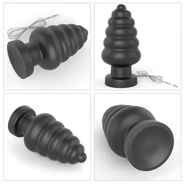 Plug Anal Grande e Grosso Macio Com Vibrador + Controle 18CM - Image 7