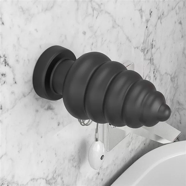 Plug Anal Grande e Grosso Macio Com Vibrador + Controle 18CM - Image 4