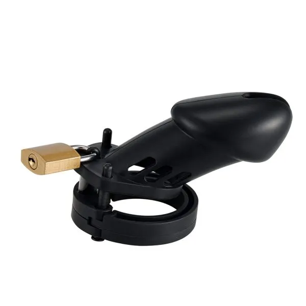 Cinto de Castidade Restritor Peniano Preto Feito em Silicone - Image 3