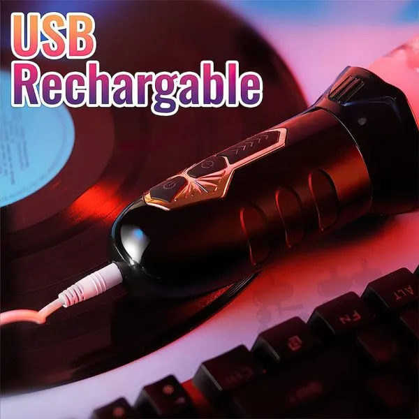 Masturbador Recarregável com Rotação Textura Massageadora - Image 4
