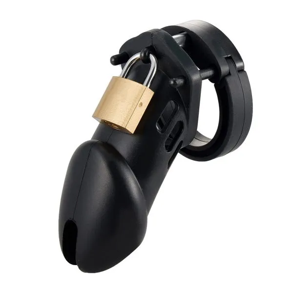 Cinto de Castidade Restritor Peniano Preto Feito em Silicone