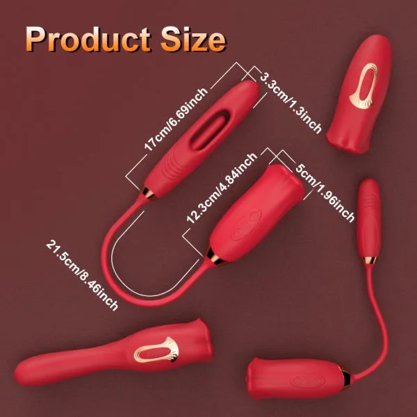 Vibrador Ponta Dupla Com Penetrador e Boca com Lingua - USB - Image 9