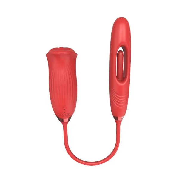Vibrador Ponta Dupla Com Penetrador e Boca com Lingua - USB - Image 4
