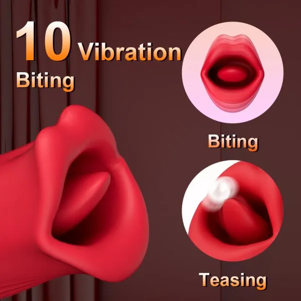 Vibrador Ponta Dupla Com Penetrador e Boca com Lingua - USB - Image 8